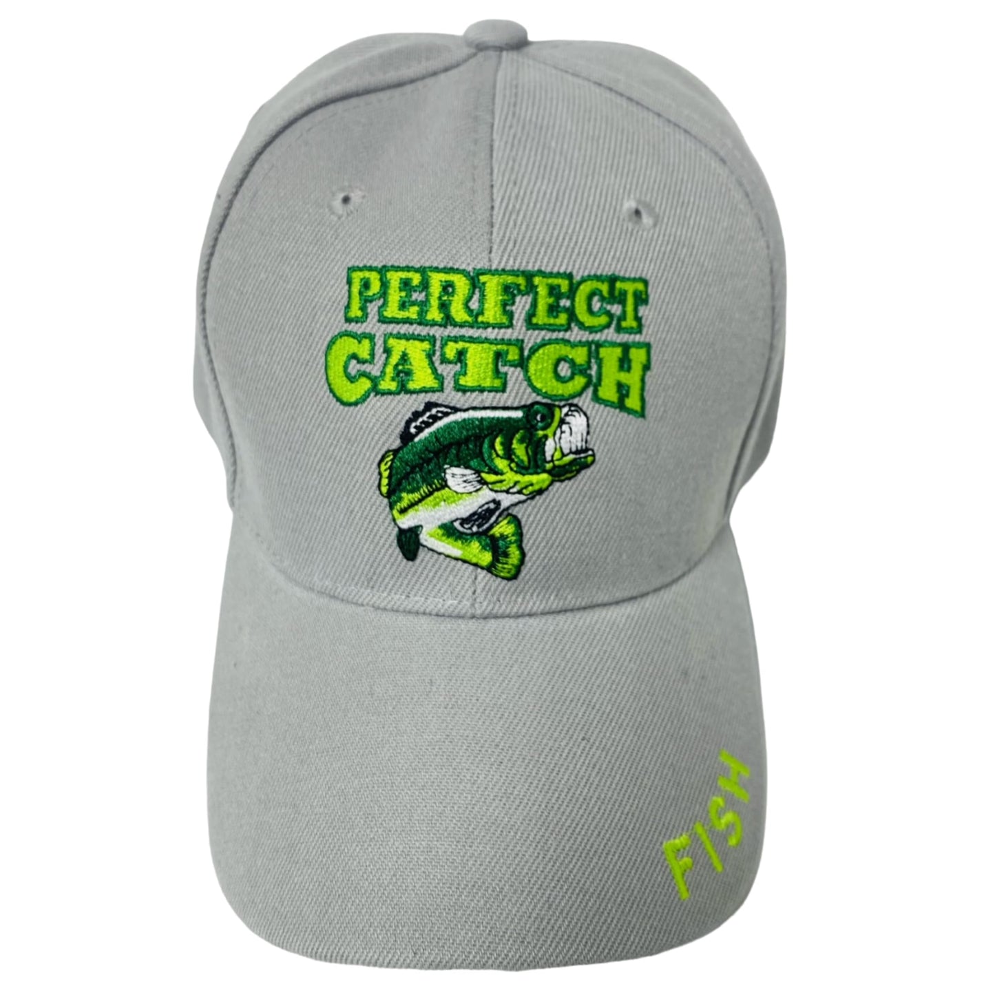Roytrense Embroidered Perfect Catch Adjustable Fishing Baseball Cap