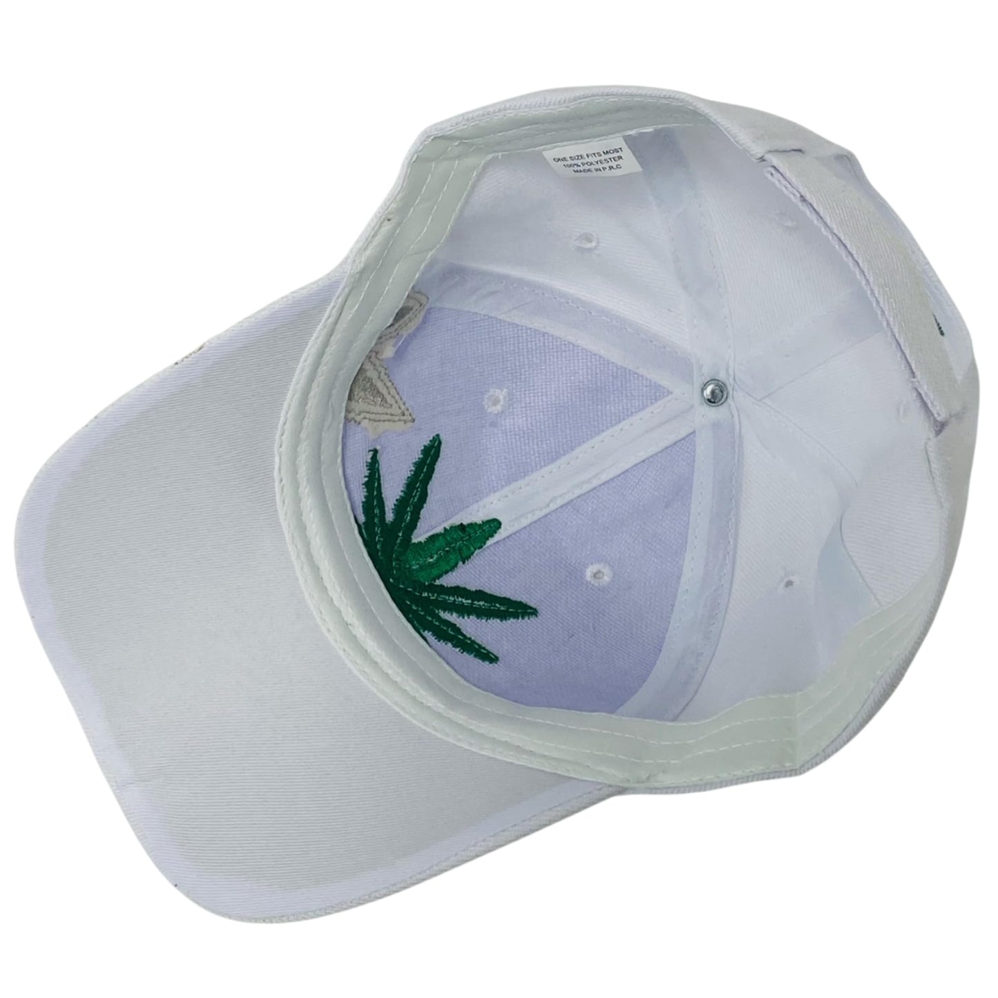 Unisex Marijuana Leaf Embroidered Dad Hat Adjustable Green Leaf Design Baseball Cap