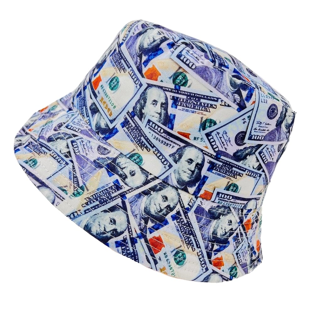Unisex Bucket Hat Reversible Double-Side-Wear Packable for Travel, Outdoors, and Beach