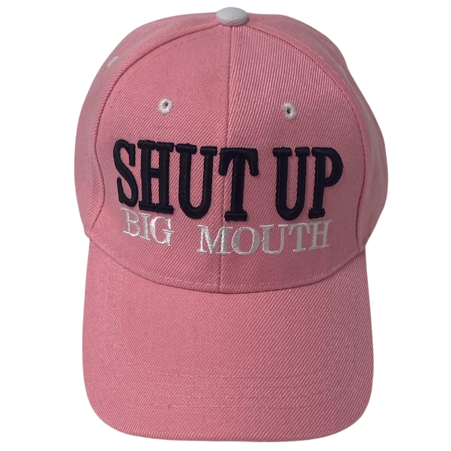 Funny Unisex Embroidered Shut Up Big Mouth Novelty Baseball Cap