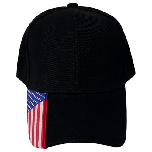 Roytrense Embroidered Flag Unisex Adjustable Solid Baseball Cap