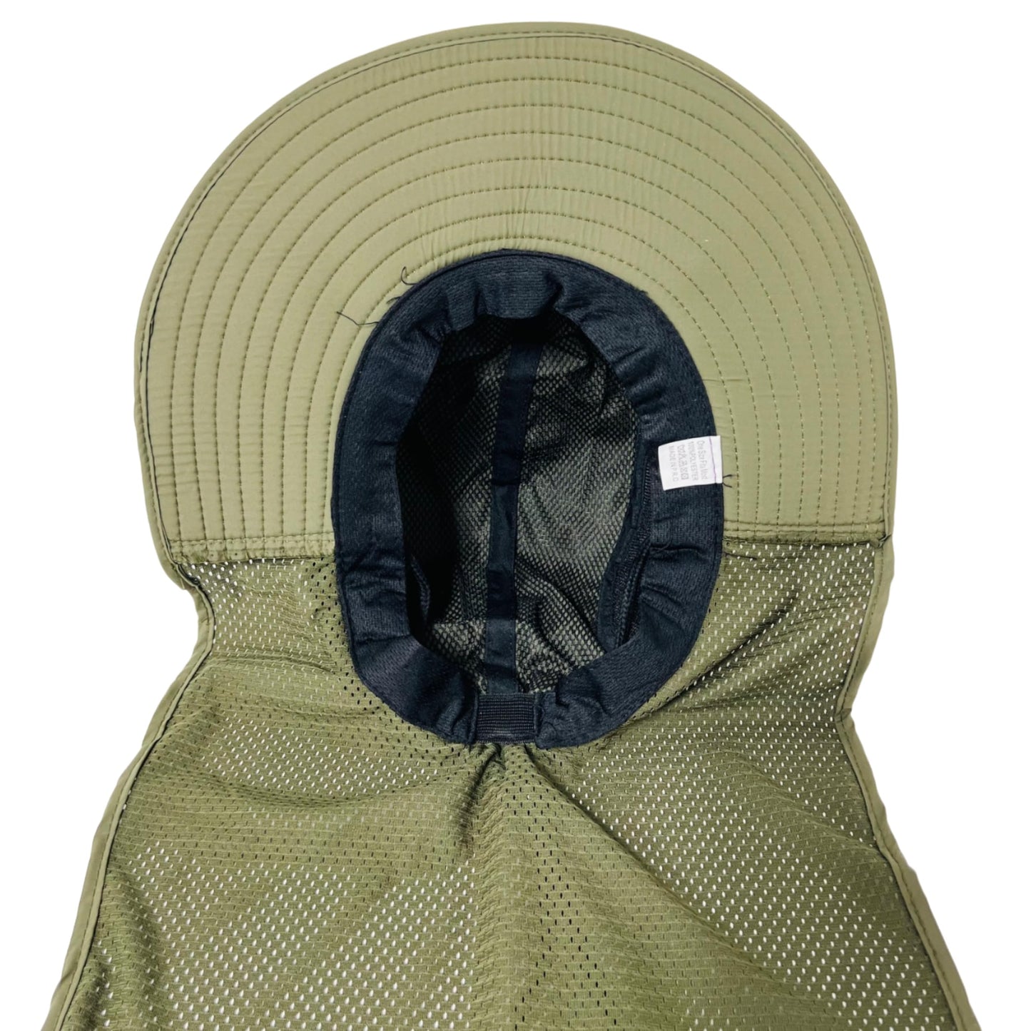 Packable and Adjustable High Visibility Mesh Boonie Sun Hat with Neck Flap and Reflective Stripe