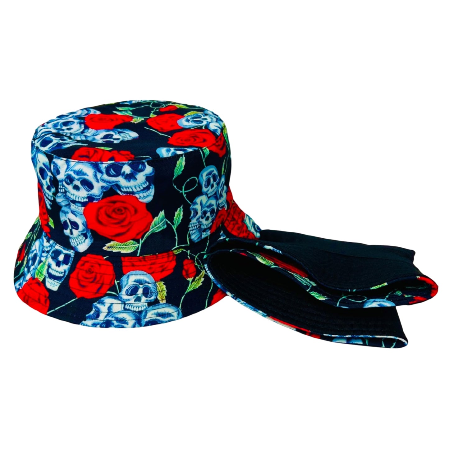 Unisex Bucket Hat Reversible Double-Side-Wear Packable for Travel, Outdoors, and Beach