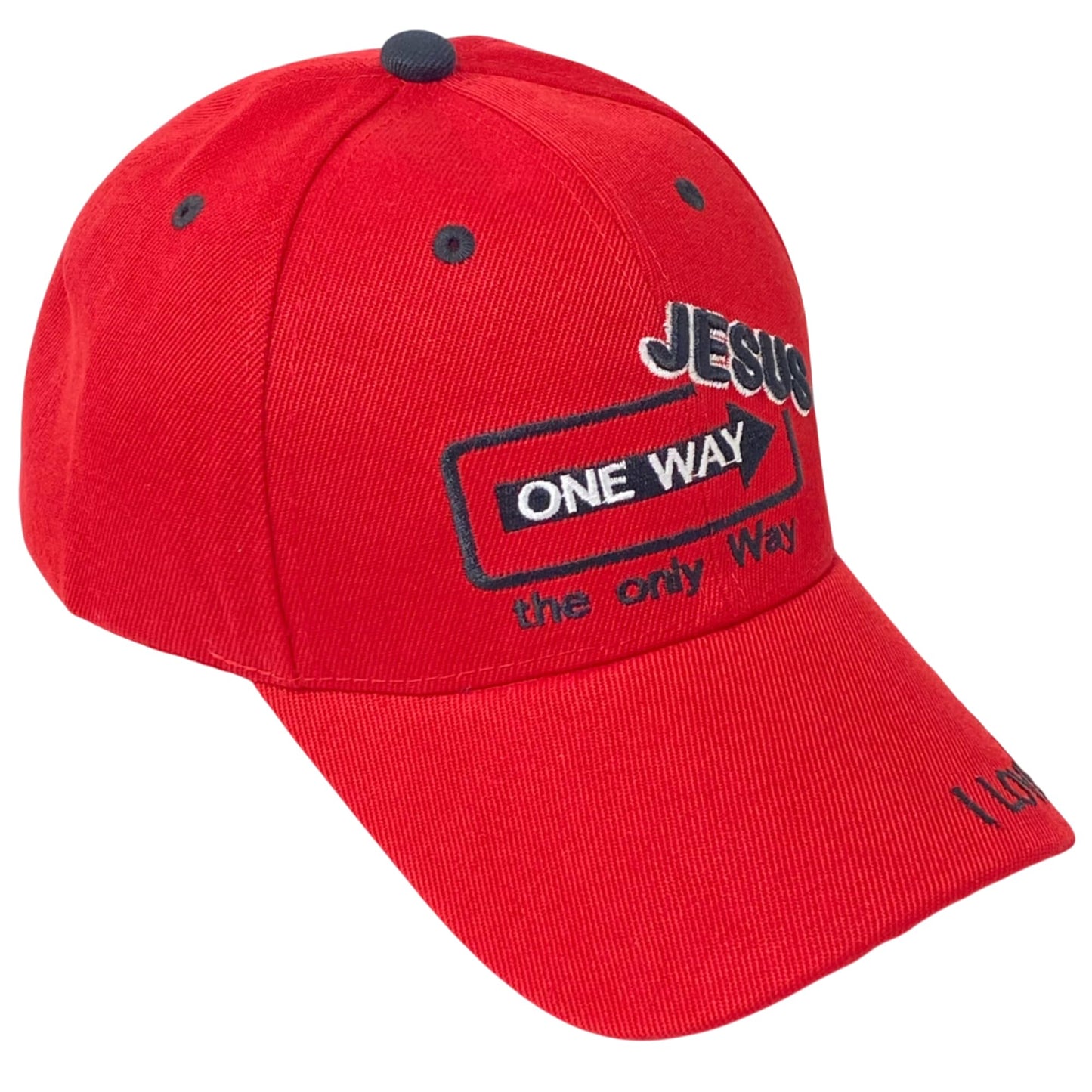 Faith Embroidered ‘Jesus One Way’ Baseball Cap – Unisex Christian Religious Dad Hat