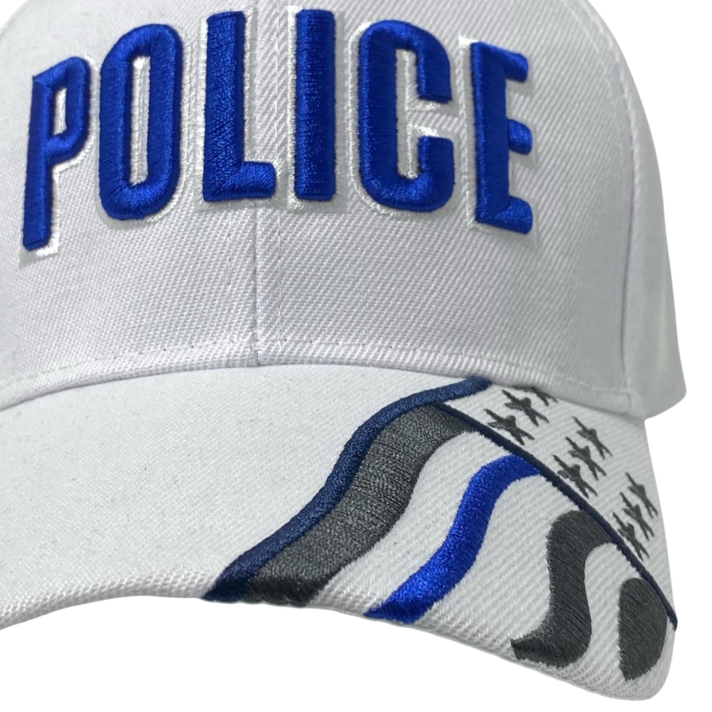 Roytrense Unisex Embroidered Police Baseball Cap – Blue Line Flag Embroidered Bill