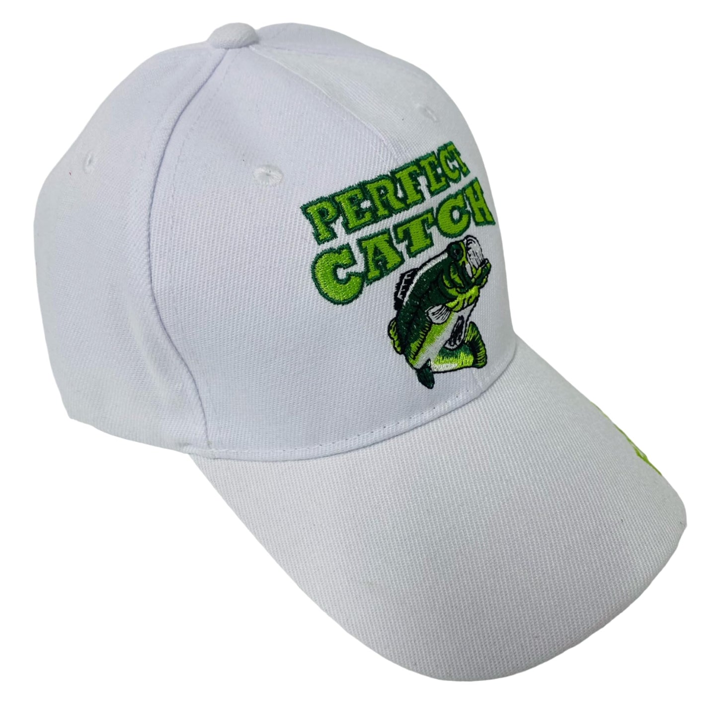 Roytrense Embroidered Perfect Catch Adjustable Fishing Baseball Cap
