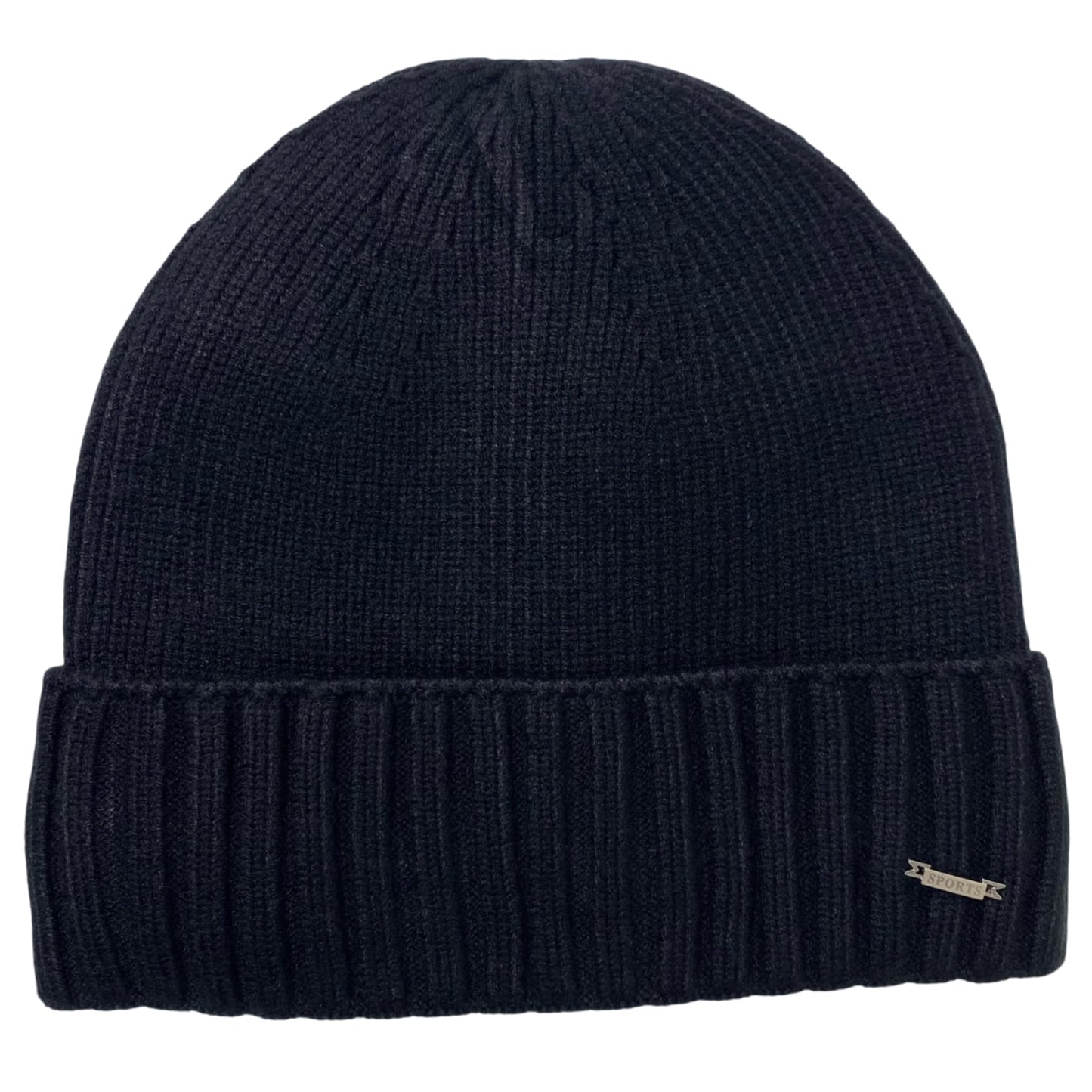 Super Soft Plush-Lined Solid Color Knitted Sport Cuffed Winter Hat