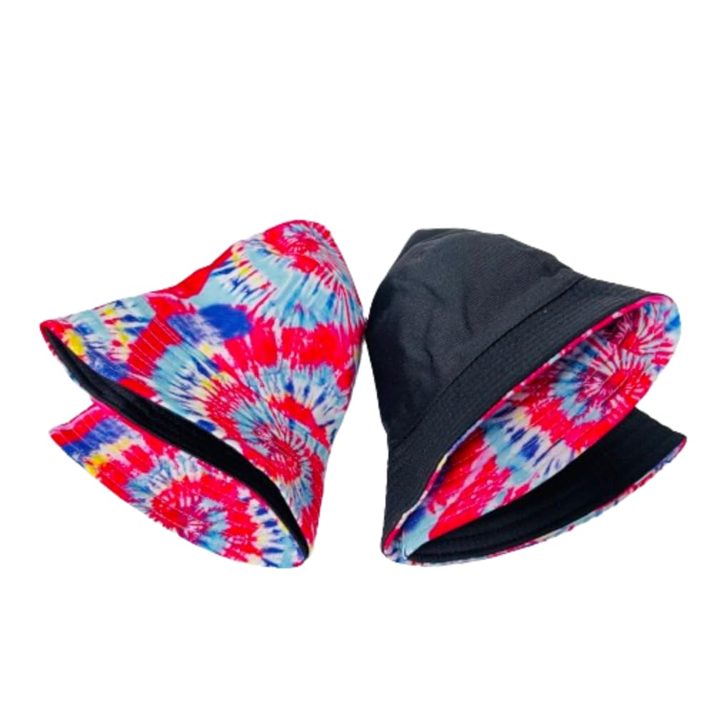Unisex Bucket Hat Reversible Double-Side-Wear Packable for Travel, Outdoors, and Beach