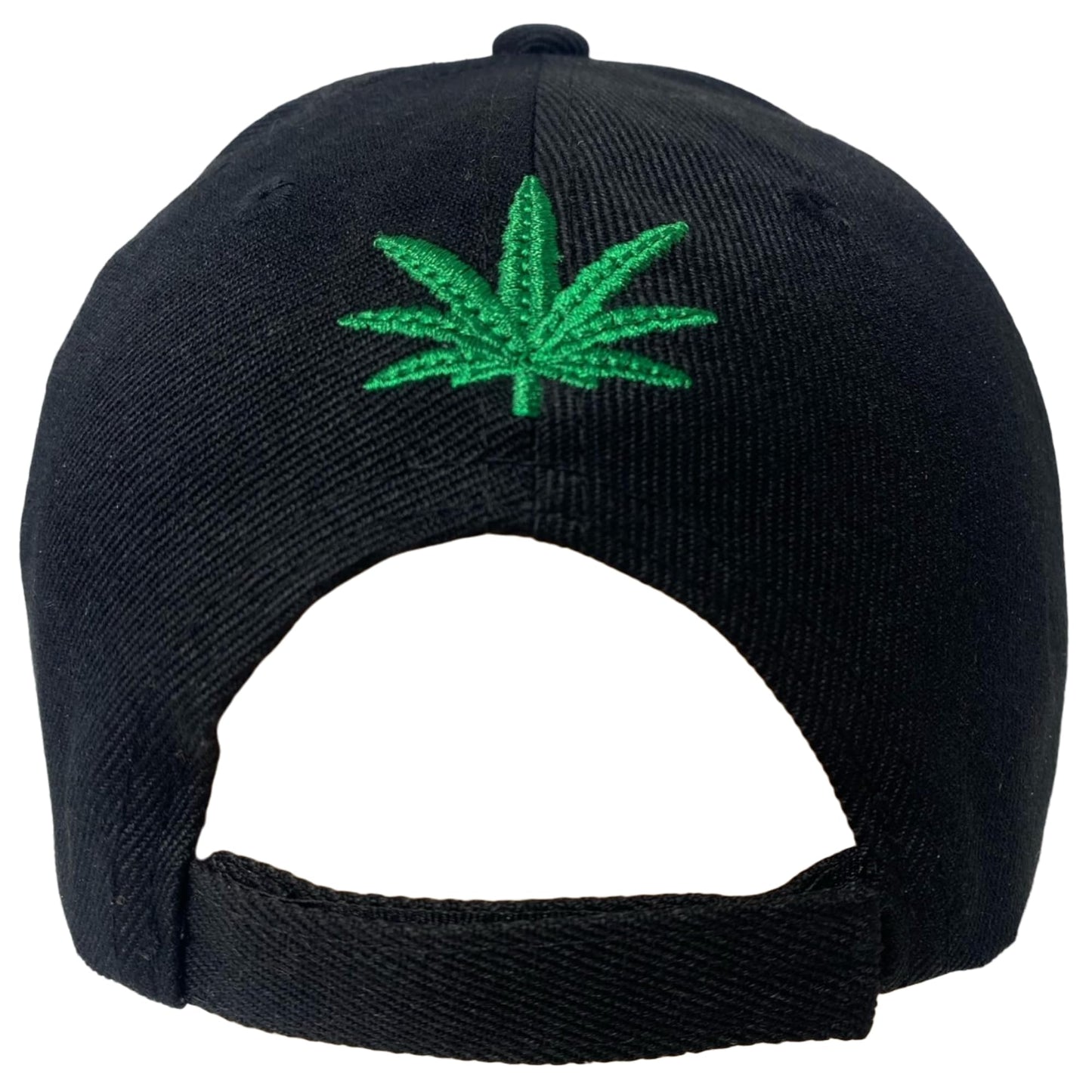 Unisex Marijuana Leaf Embroidered Dad Hat Adjustable Green Leaf Design Baseball Cap