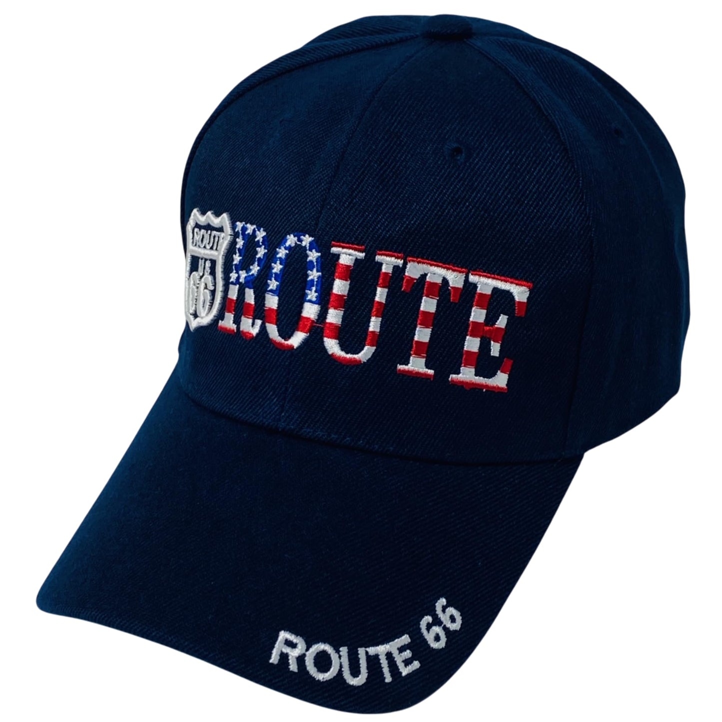 Roytrense Unisex Americana Route 66 Embroidered Baseball Cap - Travel Inspired Adjustable Dad Hat