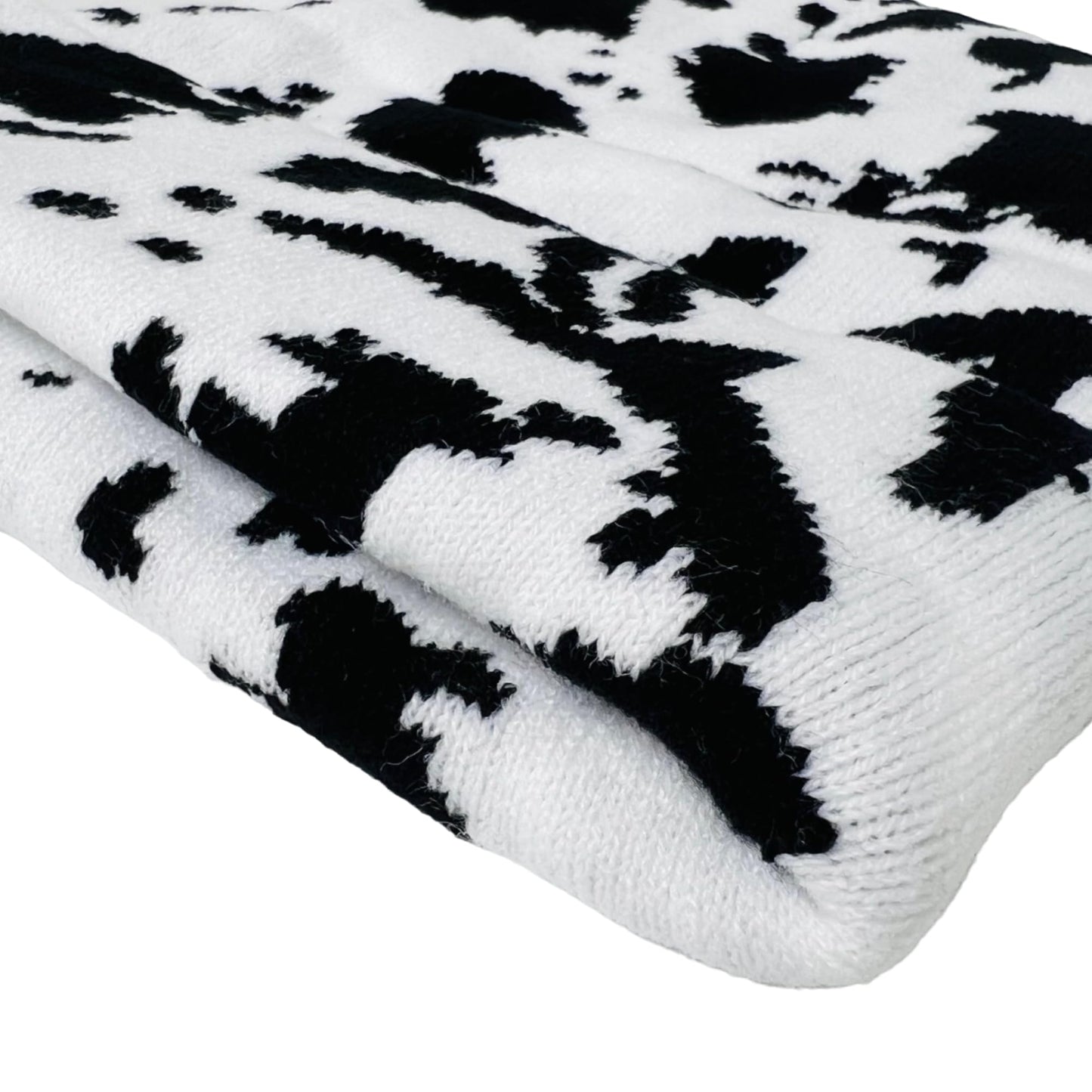 Super Soft Adult & Child Animal Print Winter Knit Beanie Set