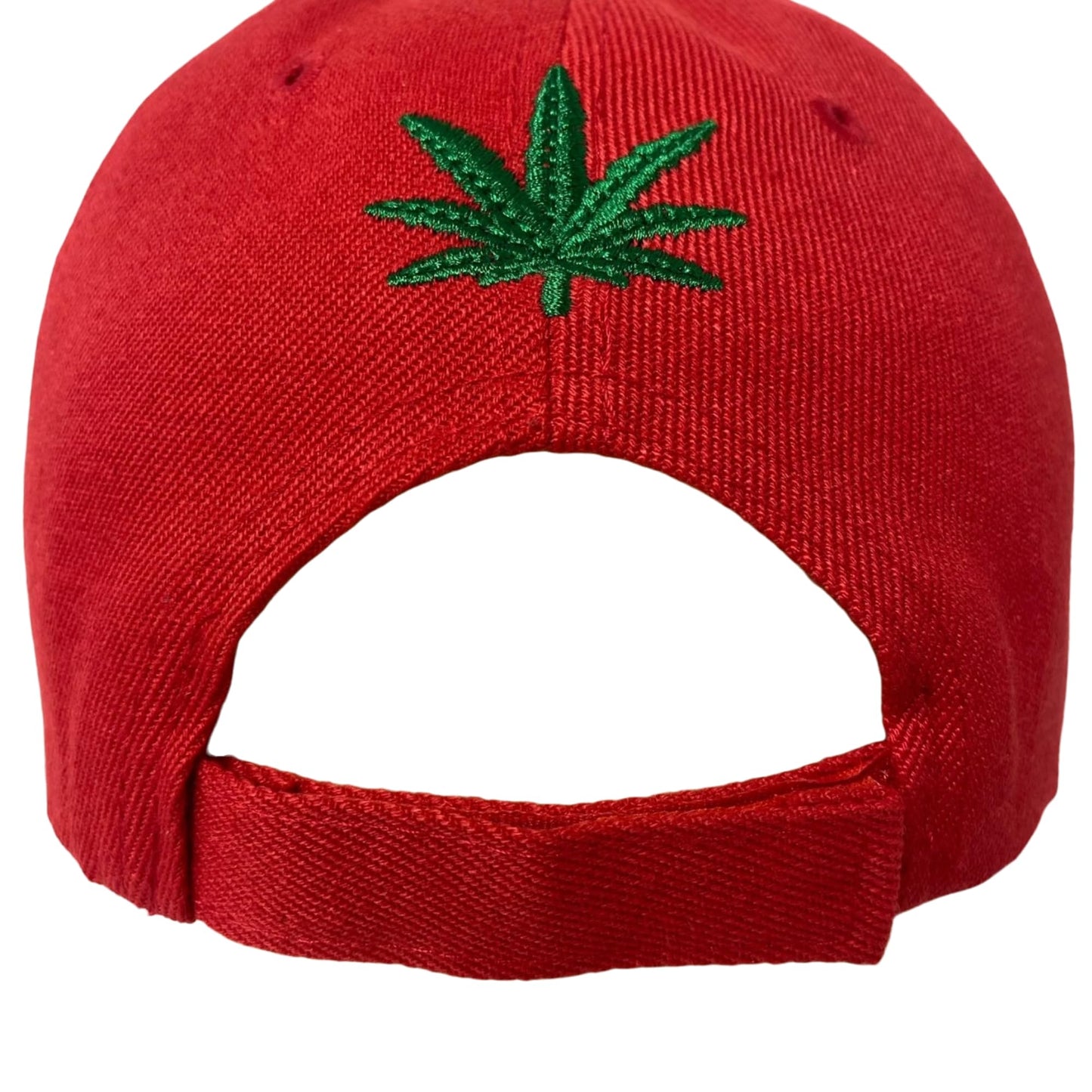 Unisex Marijuana Leaf Embroidered Dad Hat Adjustable Green Leaf Design Baseball Cap