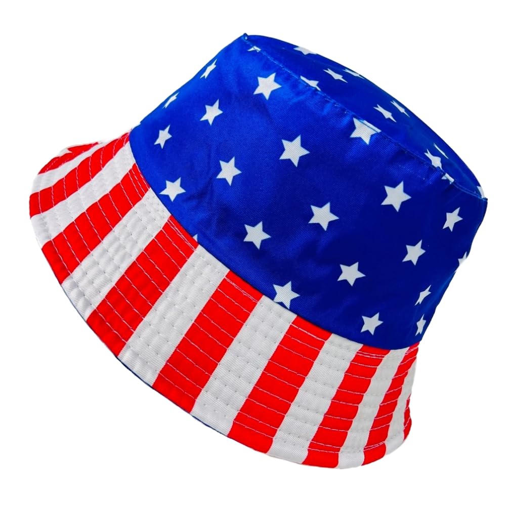 Unisex Bucket Hat Reversible Double-Side-Wear Packable for Travel, Outdoors, and Beach