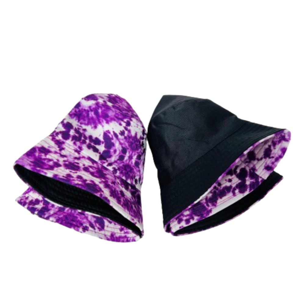 Unisex Bucket Hat Reversible Double-Side-Wear Packable for Travel, Outdoors, and Beach