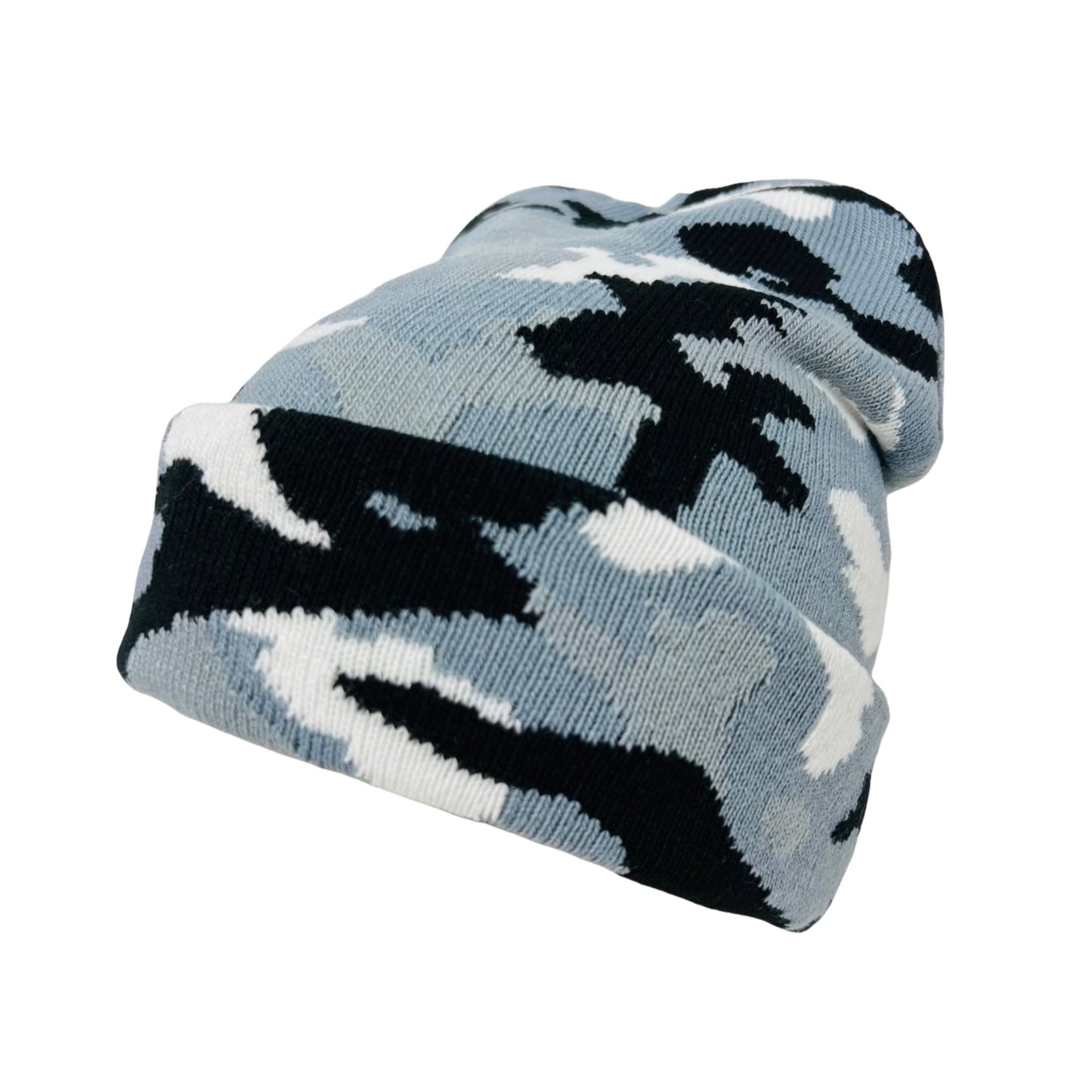 Roytrense Super Soft Child Unisex Camo Print Winter Knit Beanie