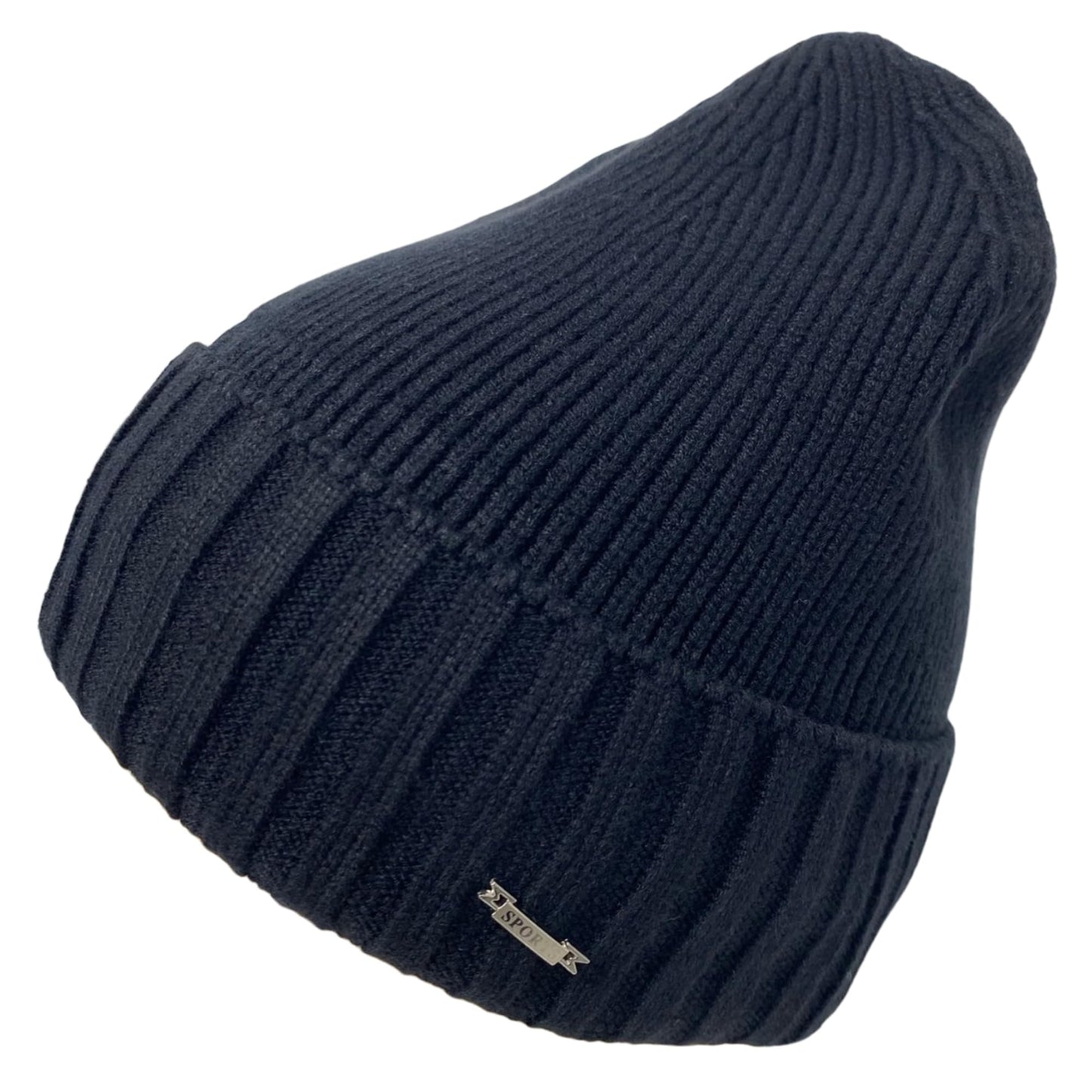 Super Soft Plush-Lined Solid Color Knitted Sport Cuffed Winter Hat