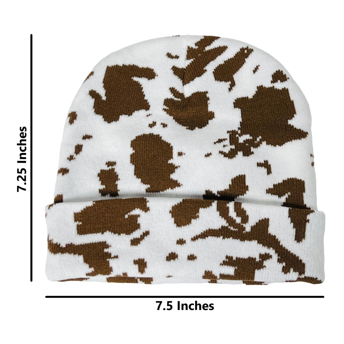 Super Soft Adult & Child Animal Print Winter Knit Beanie Set