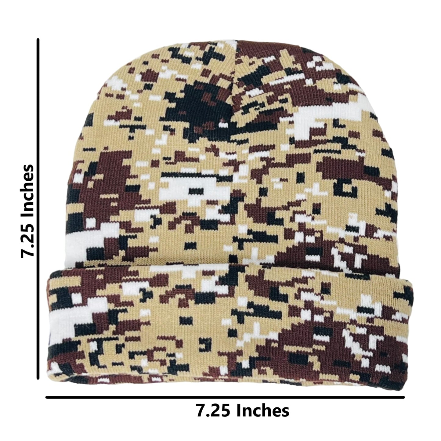 Super Soft Adult & Child Camo Print Winter Knit Beanie Set