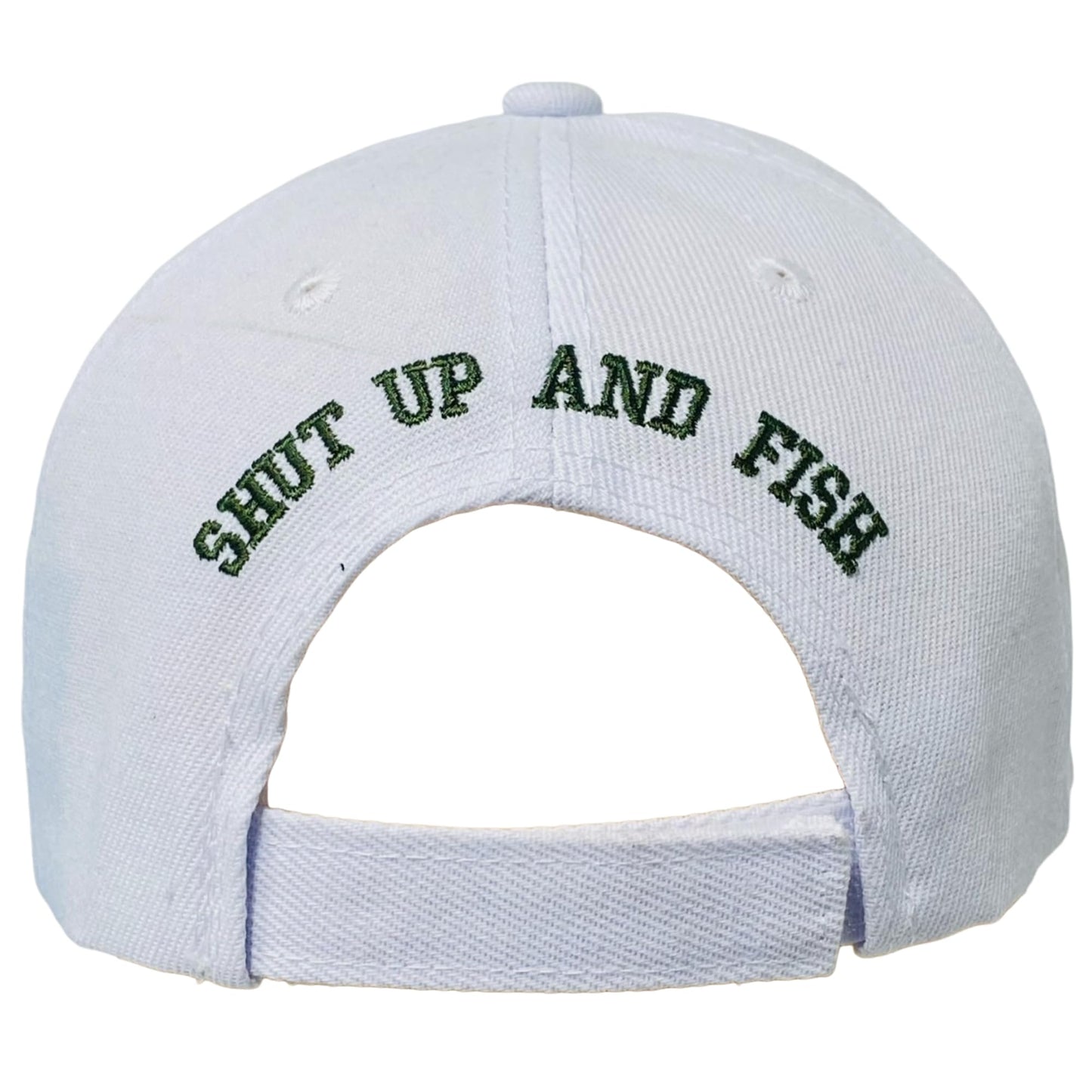 Roytrense Unisex Embroidered Shut Up and Fish Baseball Cap – Adjustable Outdoor Fishing Hat