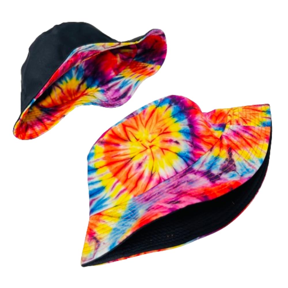 Unisex Bucket Hat Reversible Double-Side-Wear Packable for Travel, Outdoors, and Beach