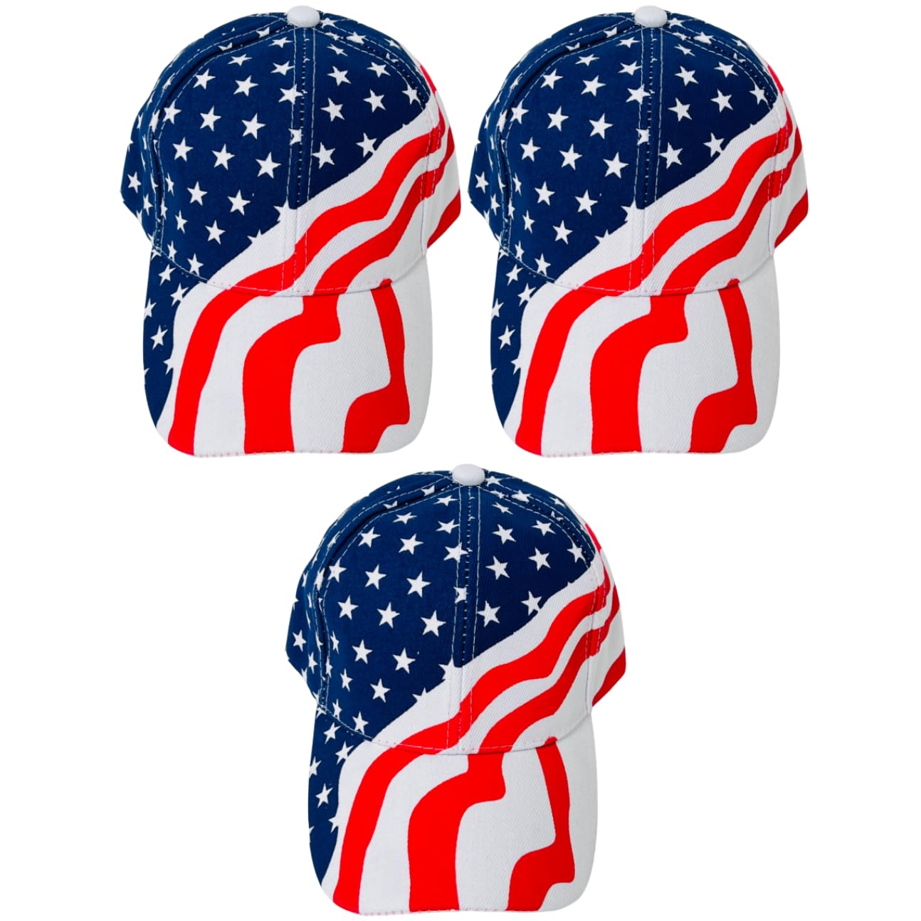 Roytrense Unisex American Flag Adjustable Baseball Cap
