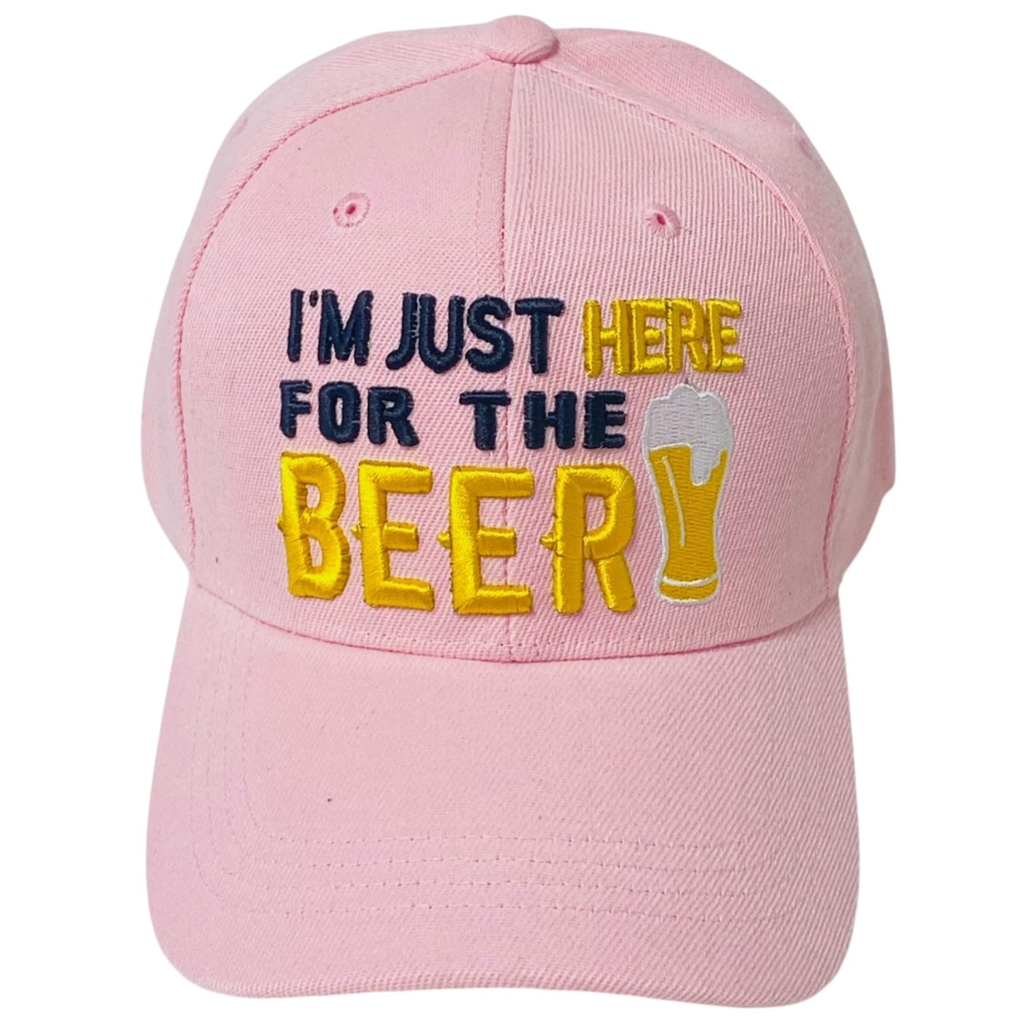 I'm Just Here for The Beer Embroidered Baseball Cap – Unisex Adjustable Dad Hat