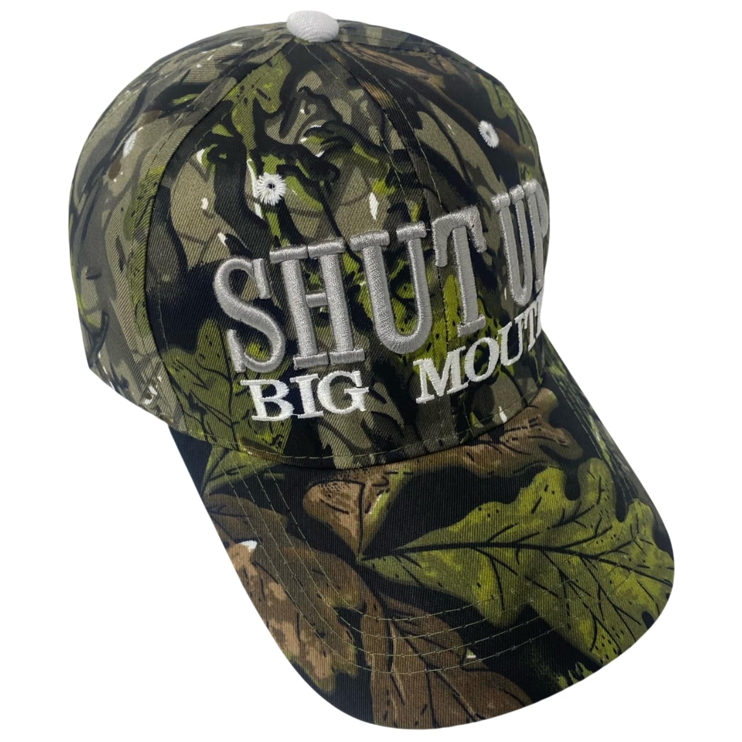 Funny Unisex Embroidered Shut Up Big Mouth Novelty Baseball Cap
