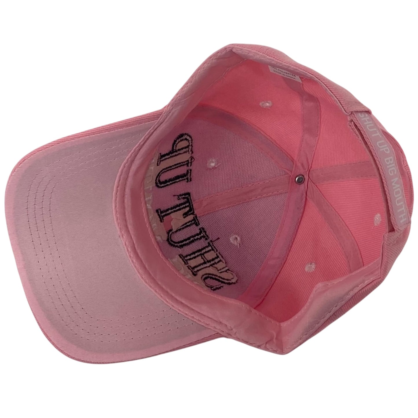 Funny Unisex Embroidered Shut Up Big Mouth Novelty Baseball Cap