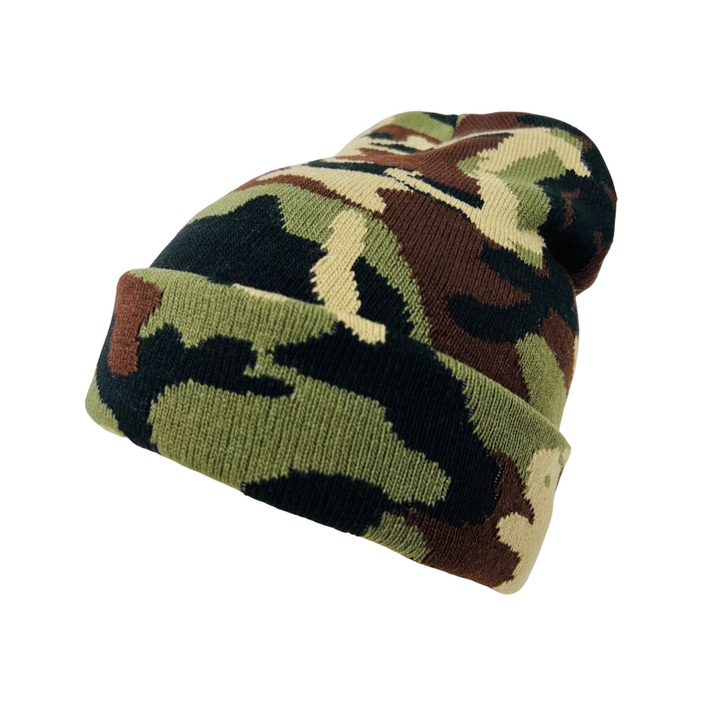 Roytrense Super Soft Child Unisex Camo Print Winter Knit Beanie