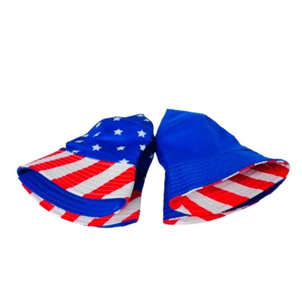 Unisex Bucket Hat Reversible Double-Side-Wear Packable for Travel, Outdoors, and Beach