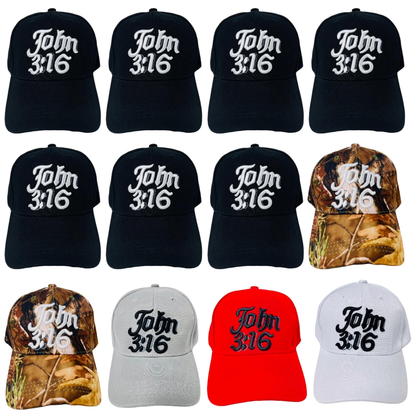 John 3:16 - Unisex Religious 3D Embroidered Baseball Cap
