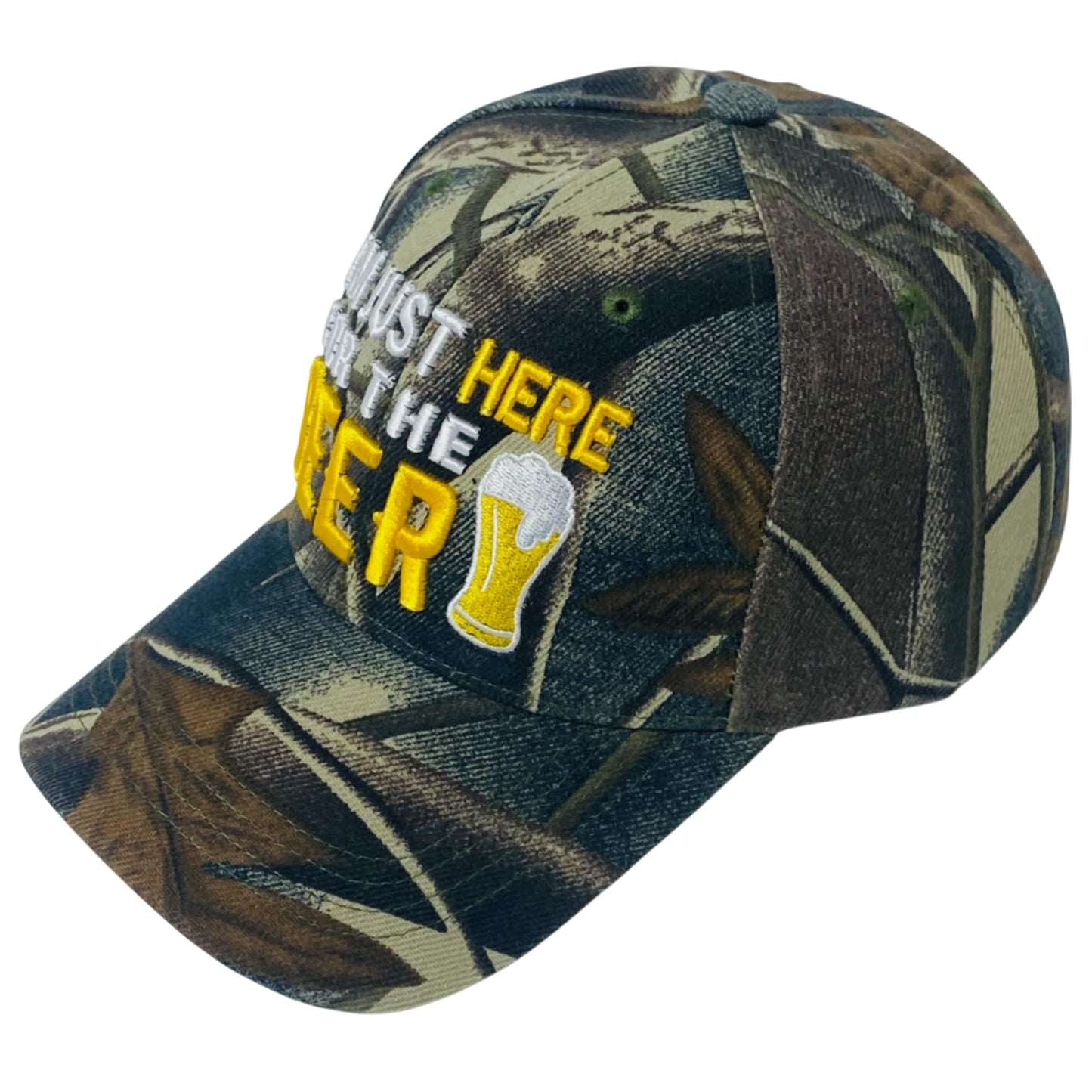 I'm Just Here for The Beer Embroidered Baseball Cap – Unisex Adjustable Dad Hat
