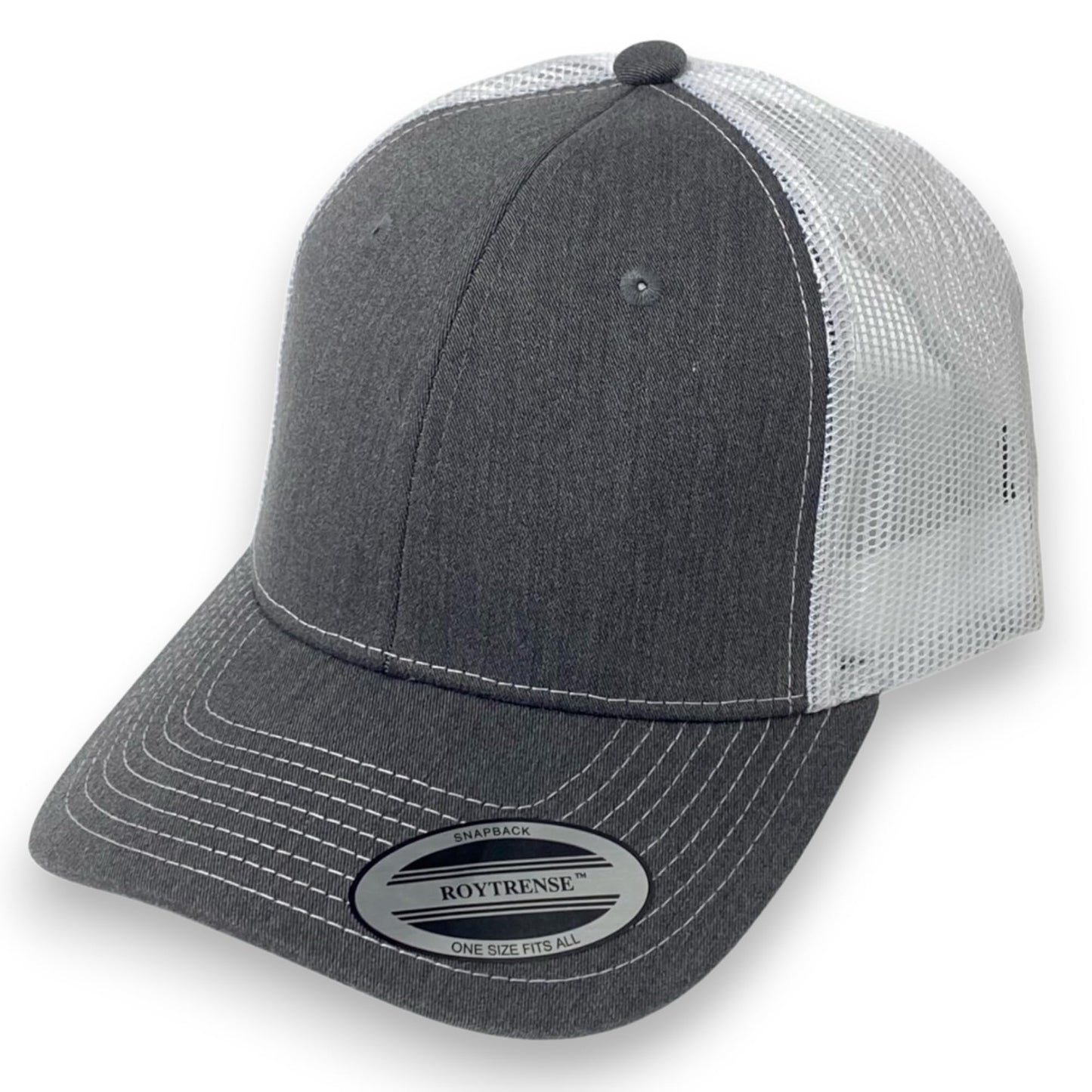Classic Solid Color Mesh Trucker Hat - Adjustable Snapback Cap for Men & Women - Casual & Sporty Style