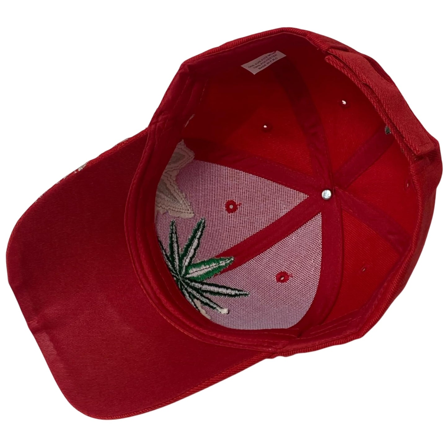 Unisex Marijuana Leaf Embroidered Dad Hat Adjustable Green Leaf Design Baseball Cap
