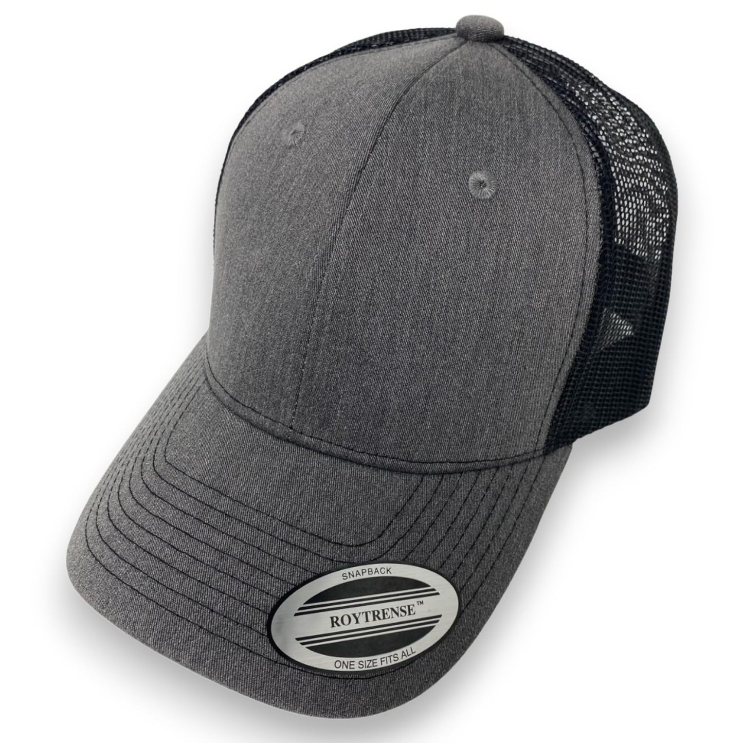 Classic Solid Color Mesh Trucker Hat - Adjustable Snapback Cap for Men & Women - Casual & Sporty Style