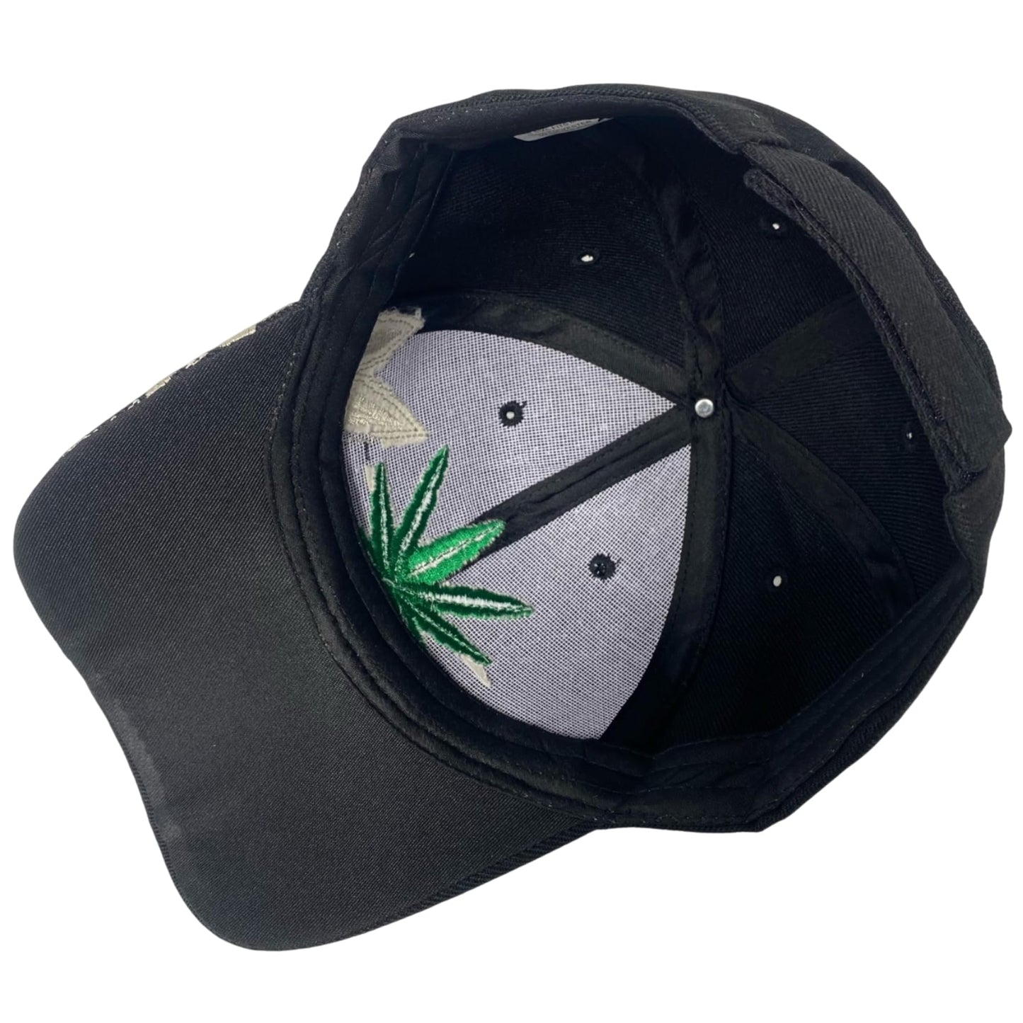 Unisex Marijuana Leaf Embroidered Dad Hat Adjustable Green Leaf Design Baseball Cap