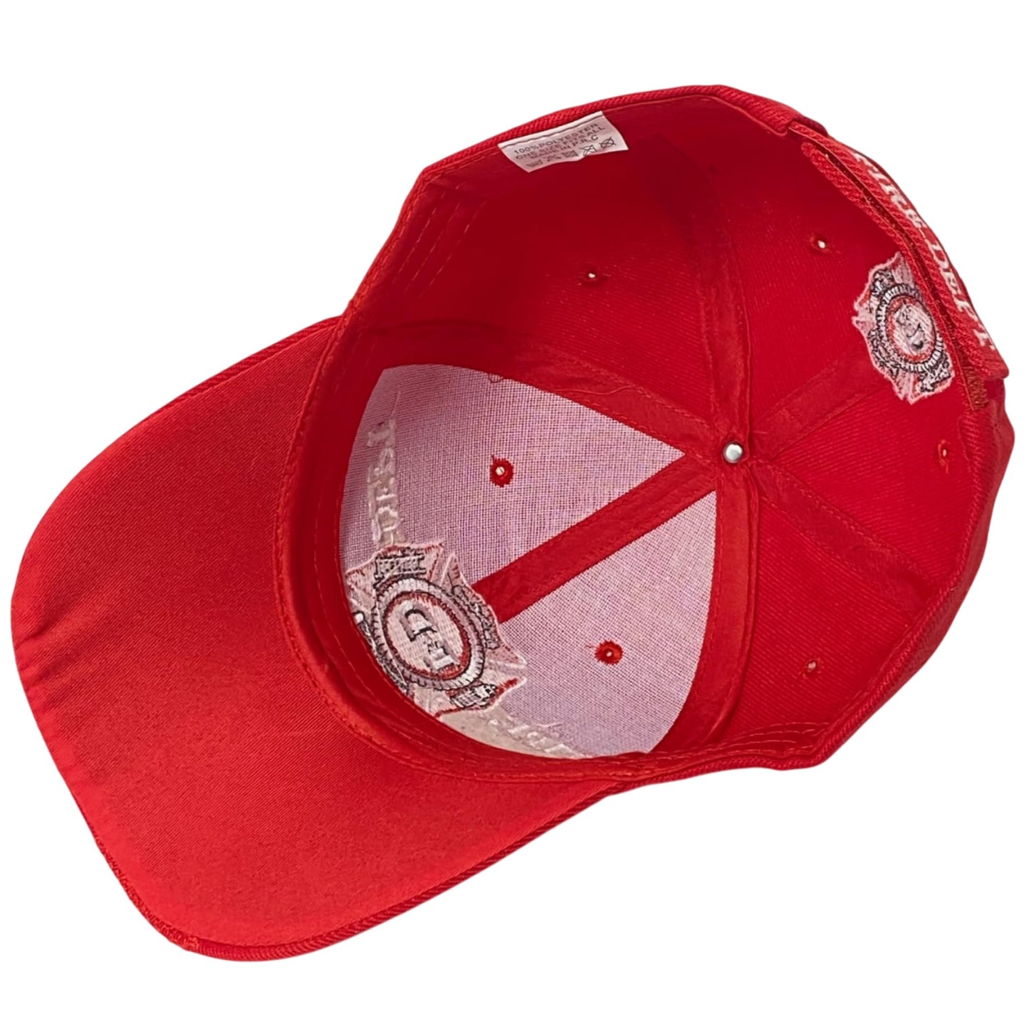 Unisex Embroidered Fire Department Baseball Cap – Patriotic Firefighter Hat with Embroidered Flames on Bill