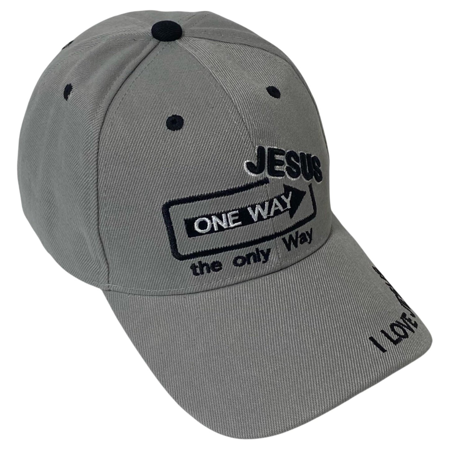 Faith Embroidered ‘Jesus One Way’ Baseball Cap – Unisex Christian Religious Dad Hat