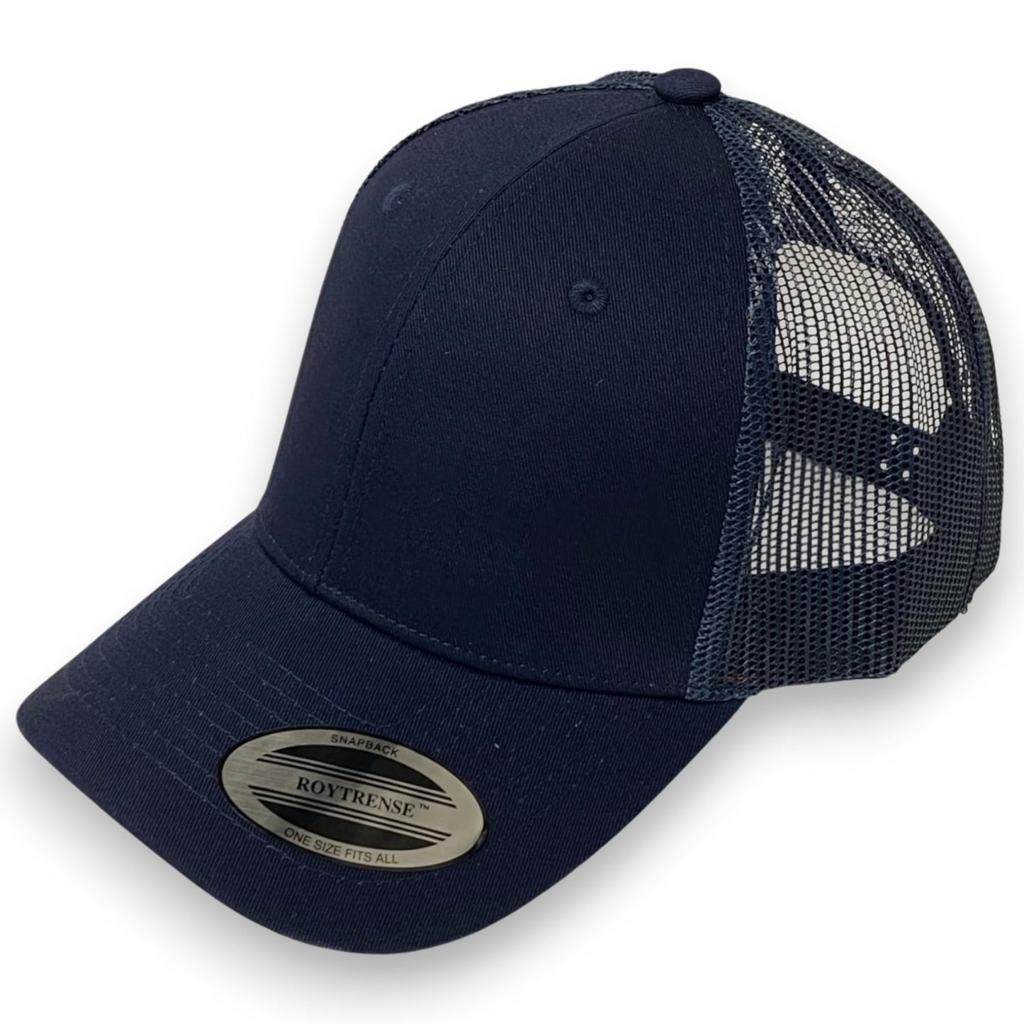 Classic Solid Color Mesh Trucker Hat - Adjustable Snapback Cap for Men & Women - Casual & Sporty Style