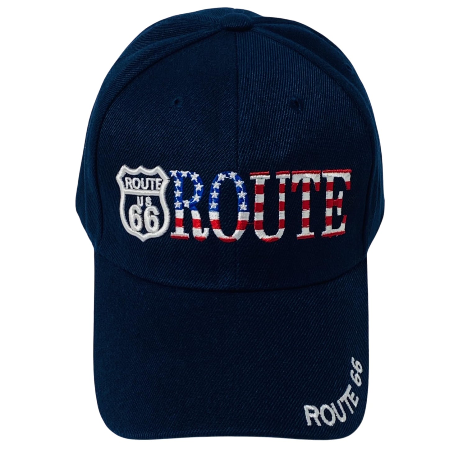Roytrense Unisex Americana Route 66 Embroidered Baseball Cap - Travel Inspired Adjustable Dad Hat