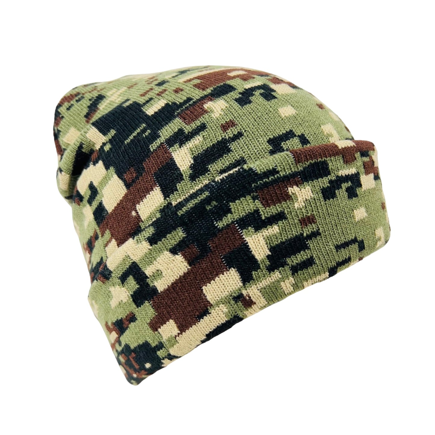 Roytrense Super Soft Child Unisex Camo Print Winter Knit Beanie