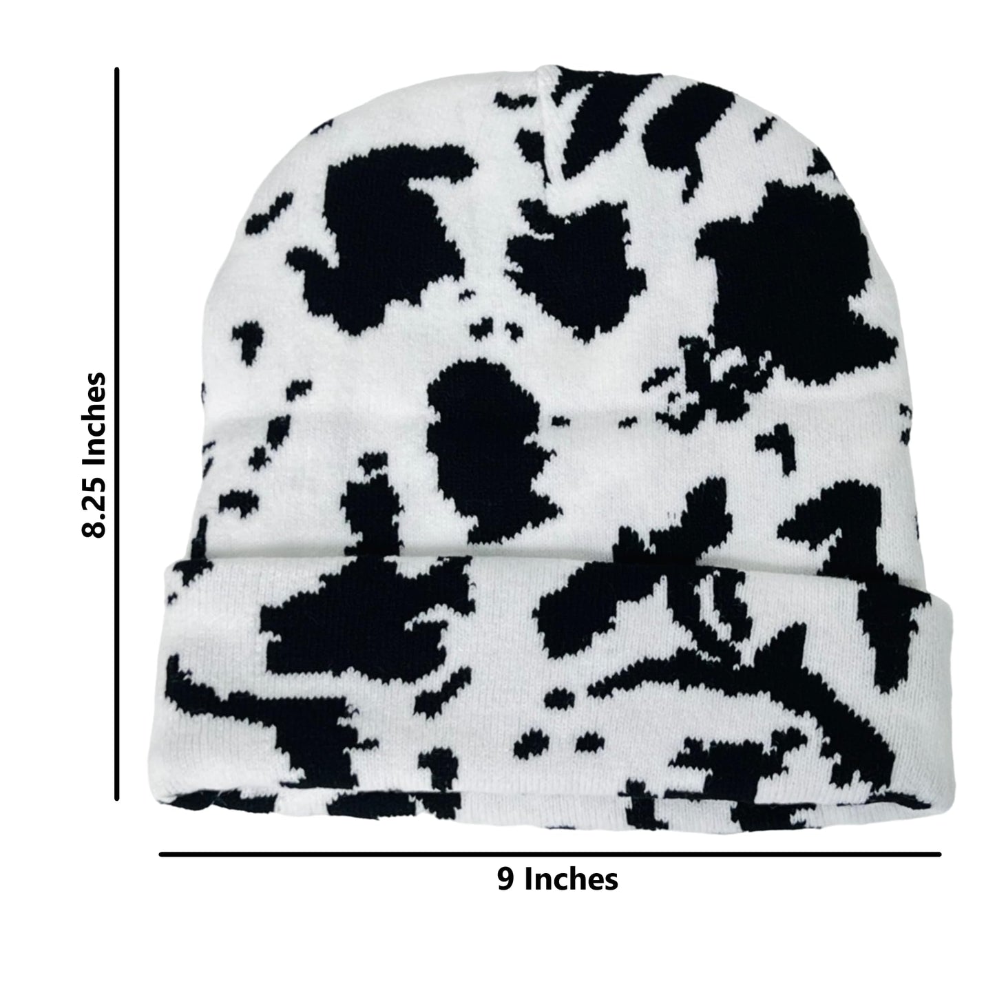 Super Soft Adult & Child Animal Print Winter Knit Beanie Set