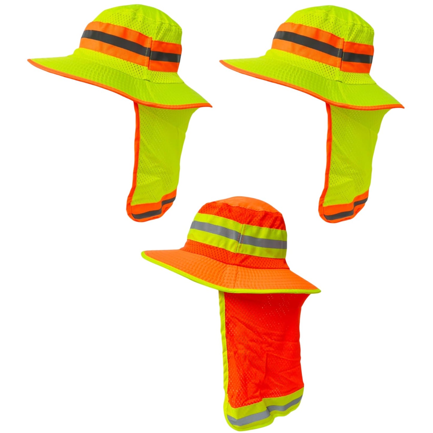 Packable and Adjustable Reflective Neon Boonie Sun Hat