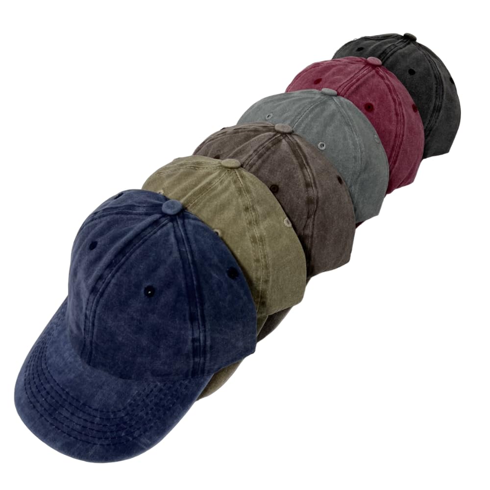 Roytrense Unisex 100% Cotton Washed Low Profile Dad Hat - Adjustable Baseball Cap for Outdoor Activities