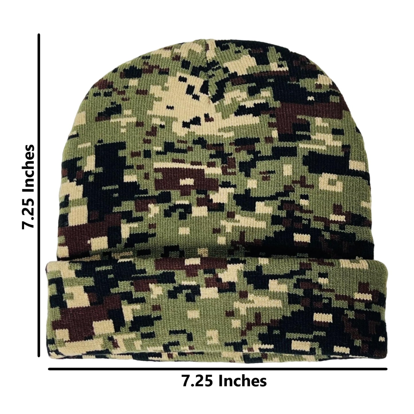 Super Soft Adult & Child Camo Print Winter Knit Beanie Set