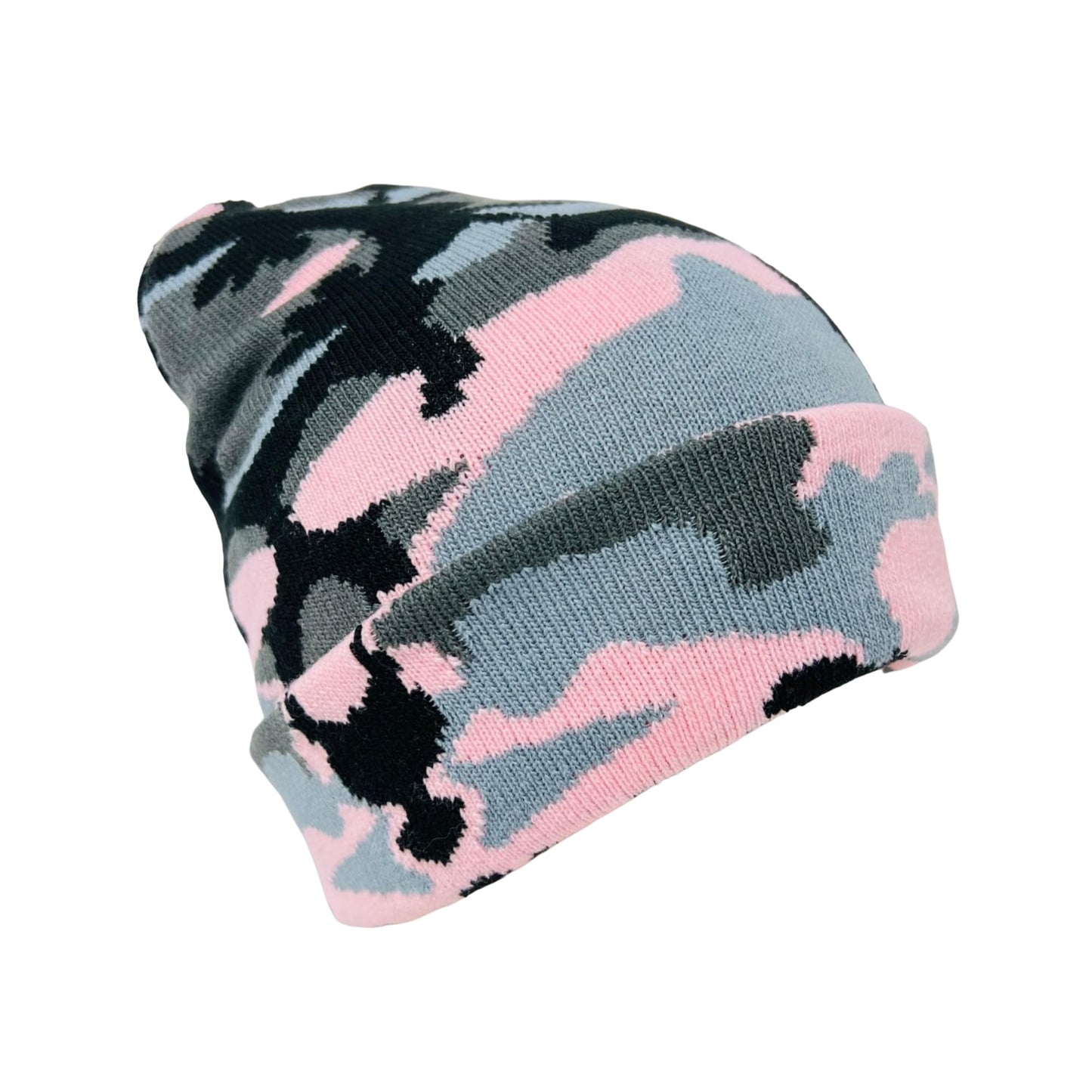 Roytrense Super Soft Child Unisex Camo Print Winter Knit Beanie