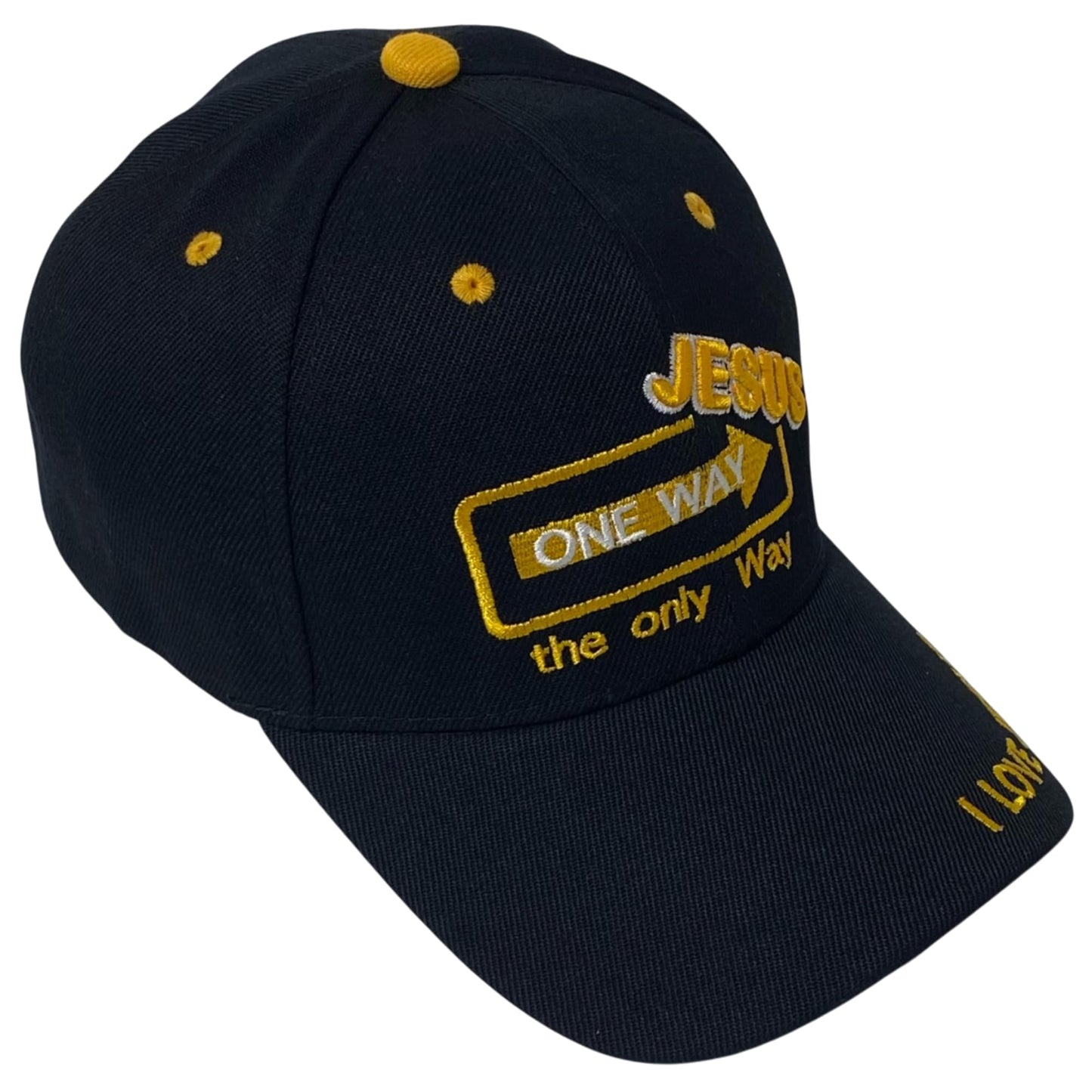 Faith Embroidered ‘Jesus One Way’ Baseball Cap – Unisex Christian Religious Dad Hat