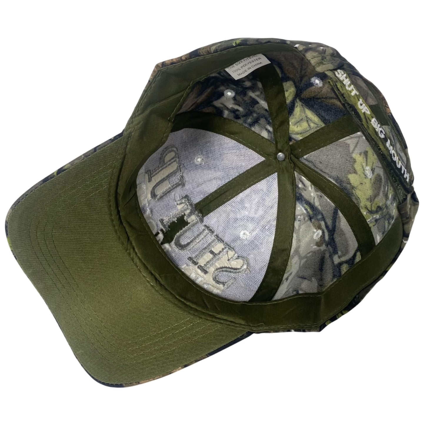 Funny Unisex Embroidered Shut Up Big Mouth Novelty Baseball Cap
