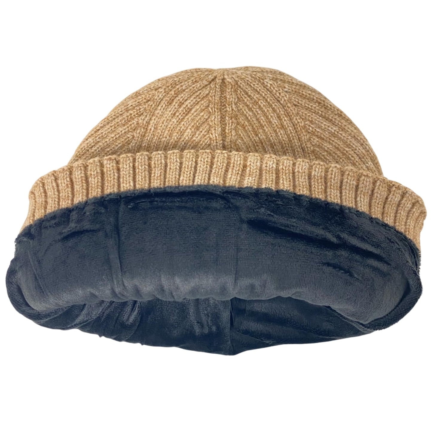 Unisex Super Soft Plush-Lined Solid Color Knitted Sport Cuffed Winter Hat