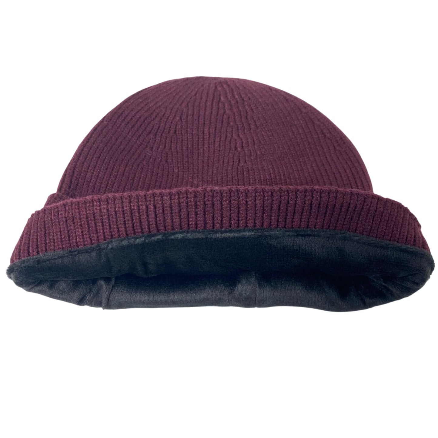 Super Soft Plush-Lined Solid Color Knitted Sport Cuffed Winter Hat